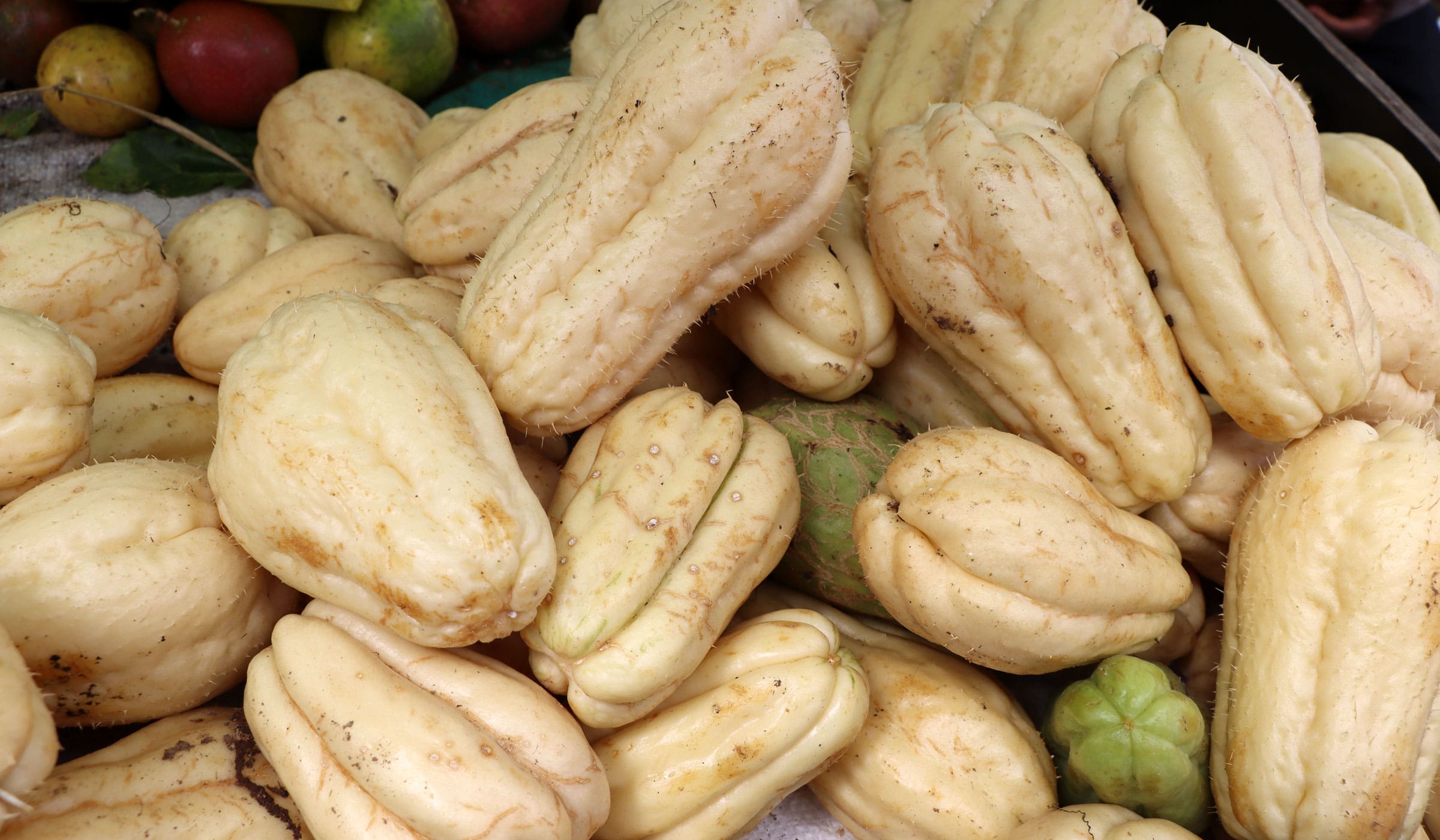 Chayotes for sale at Fort-de-France market
