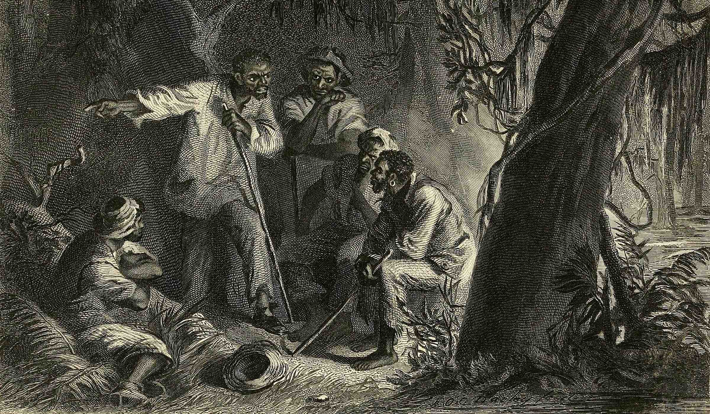 Slaves plotting their escape plans