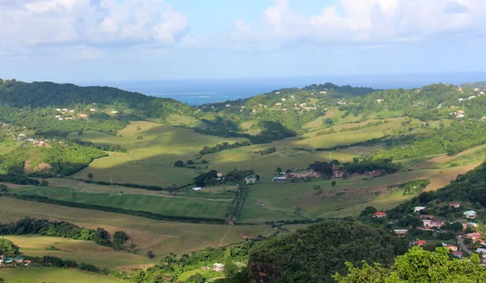 Panoramic view of the southern cliffs