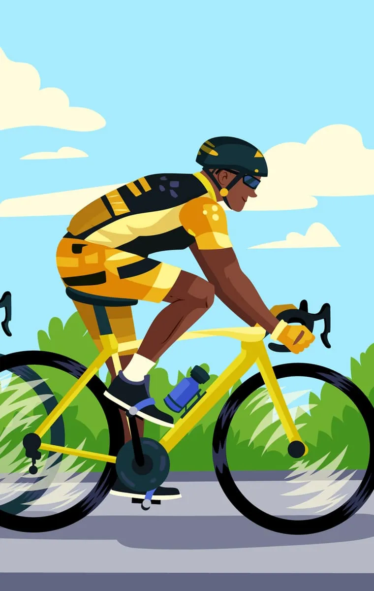 2 cyclists during a race